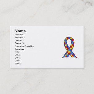 Autism Awareness  Ribbon Business Card