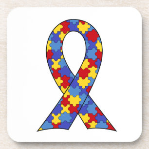 Autism Awareness Ribbon Coaster