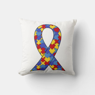Autism Awareness  Ribbon Cushion