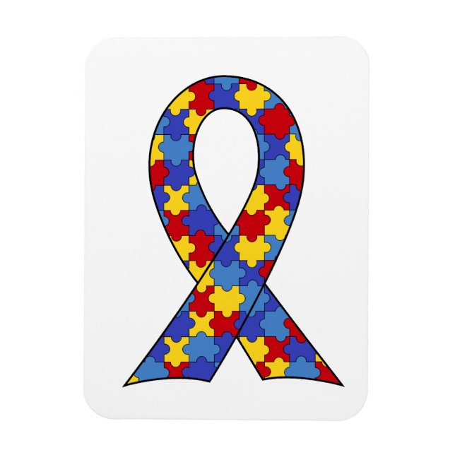 Autism Awareness  Ribbon Magnet (Vertical)