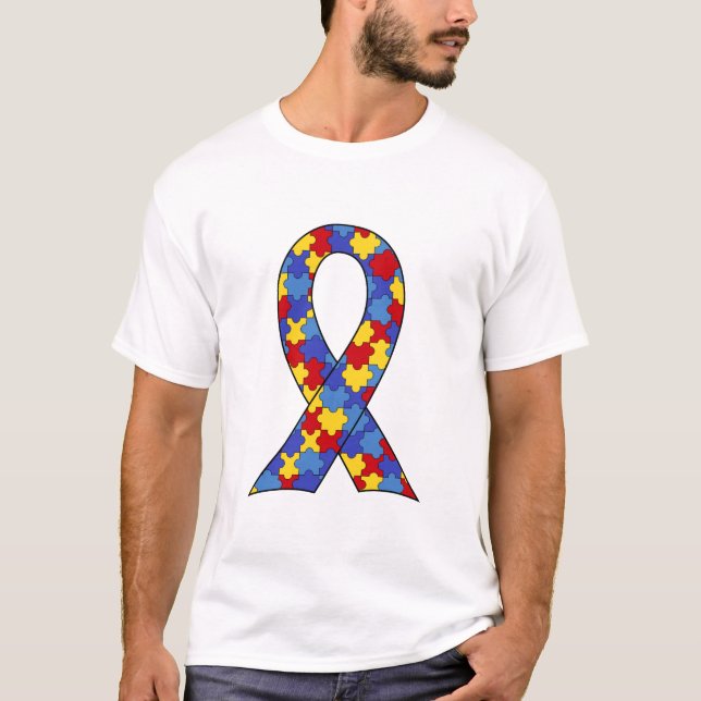 Autism Awareness Ribbon T-Shirt (Front)
