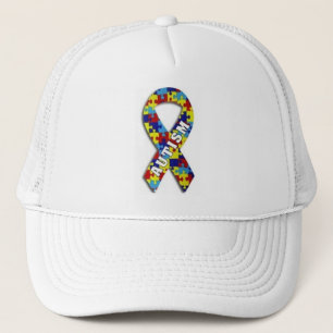Autism Awareness Ribbon Trucker Hat