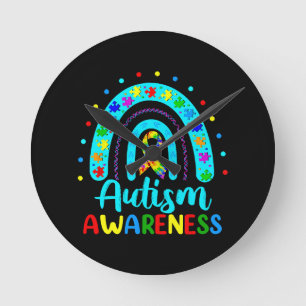 Autism Awareness Round Clock