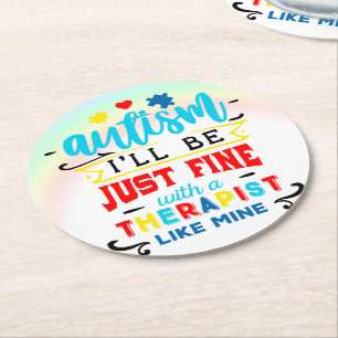 Autism Awareness  Round Coasters