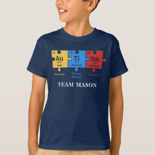 Autism Awareness Science Geek Personalise Matching T-Shirt