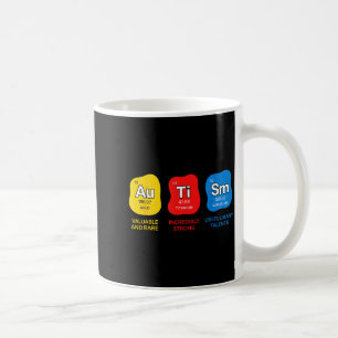 Autism awareness science periodic table elements coffee mug