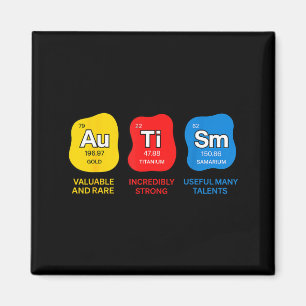 Autism awareness science periodic table elements magnet