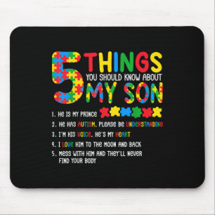 Autism Awareness Shirt 5 Things You Should Know Ab Mouse Mat