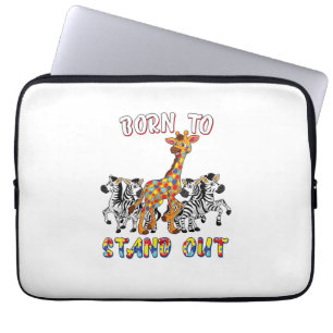 Autism Awareness Shirt Boys Born To Stand Out Gira Laptop Sleeve