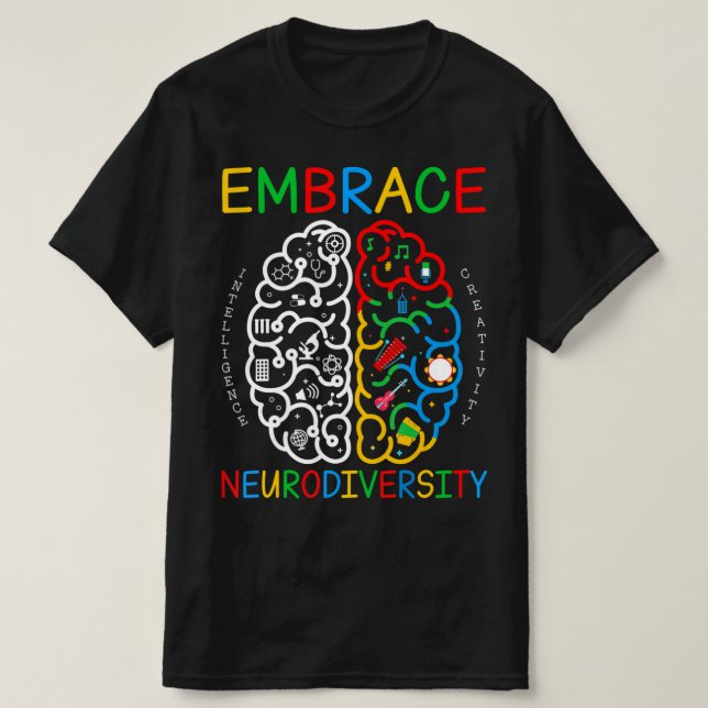 Autism Awareness Shirt Embrace Neurodiversity ADHD (Design Front)