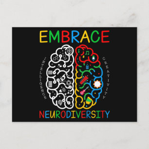 Autism Awareness Shirt Embrace Neurodiversity ADHD Postcard