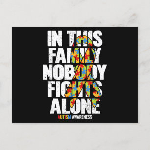 Autism Awareness Shirt Family Support Mum Autism A Postcard