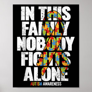 Autism Awareness Shirt Family Support Mum Autism A Poster