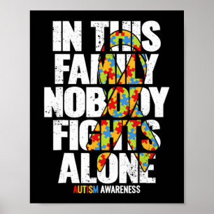 Autism Awareness Shirt Family Support Mum Autism A Poster