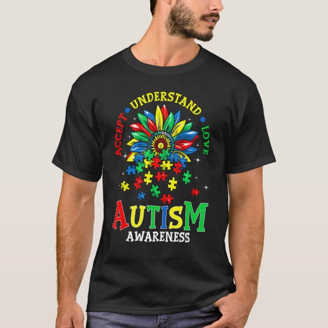 Autism Awareness Shirts Accept Understand Love Aut (Front)