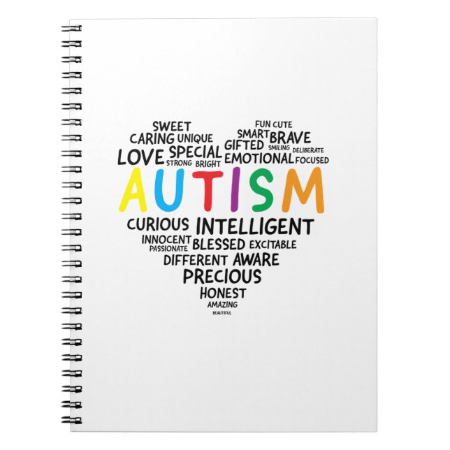 Autism Awareness Shirts - Autism Heart Shirt Notebook (Front)