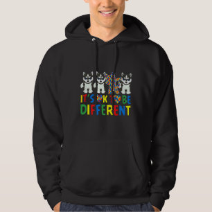 Autism Awareness Siberian Husky Dog Dad And Dog Mo Hoodie