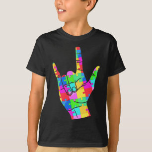 Autism Awareness Sign Language Gifts Asl Love T-Shirt