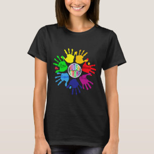 Autism Awareness Sign Language Hand Puzzle Support T-Shirt