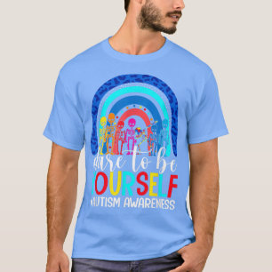 Autism Awareness Skeleton Dabbing Dare To Be Yours T-Shirt