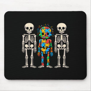 Autism Awareness Skeleton Mouse Mat