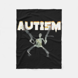 Autism Awareness Skeleton – Supportive Graphic Fleece Blanket