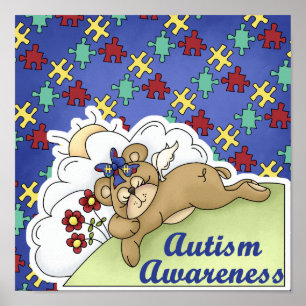 Autism Awareness Sleeping Bear Poster