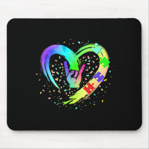 Autism Awareness Special Ed Teacher ASL Sign Langu Mouse Mat