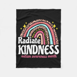 Autism Awareness special ed teacher radiate kindne Fleece Blanket