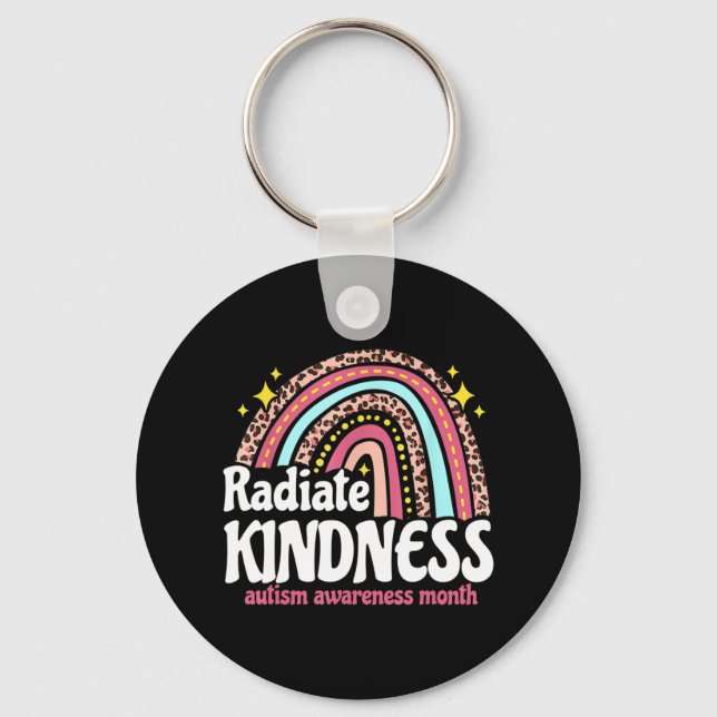 Autism Awareness special ed teacher radiate kindne Key Ring (Front)