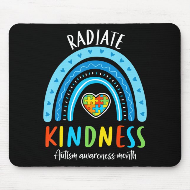 Autism Awareness Special Ed Teacher Radiate Kindne Mouse Mat (Front)