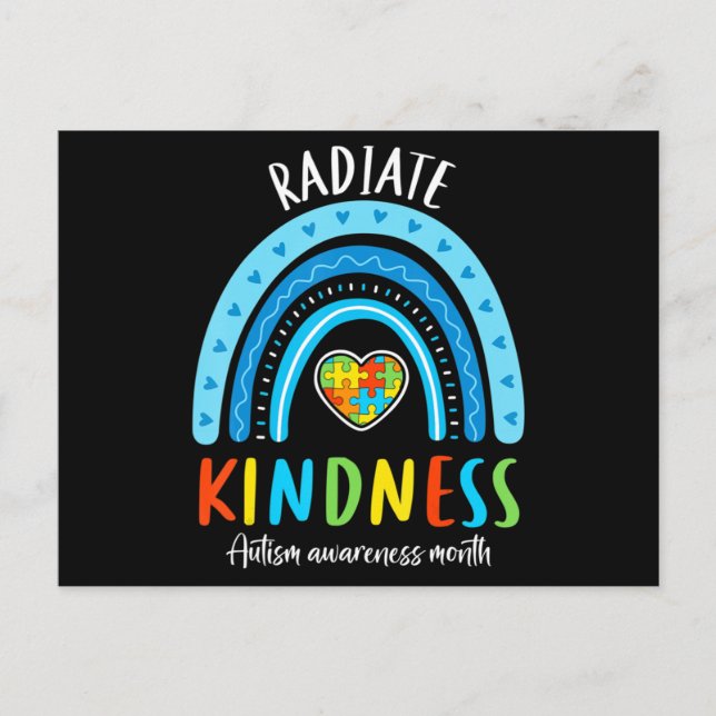 Autism Awareness Special Ed Teacher Radiate Kindne Postcard (Front)
