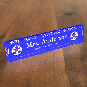 Autism Awareness Special Education Teacher Nameplate