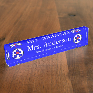 Autism Awareness Special Education Teacher Nameplate