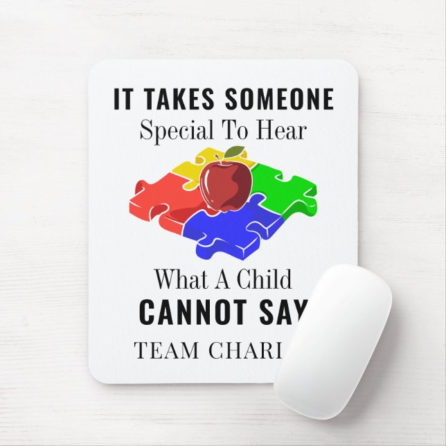 Autism Awareness Special Education Teachers Custom Mouse Mat (With Mouse)
