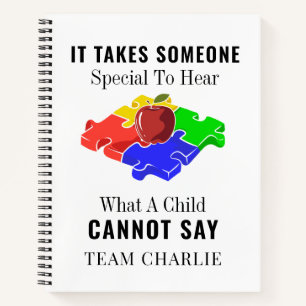 Autism Awareness Special Education Teachers Custom Notebook