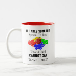 Autism Awareness Special Education Teachers Custom Two-Tone Coffee Mug