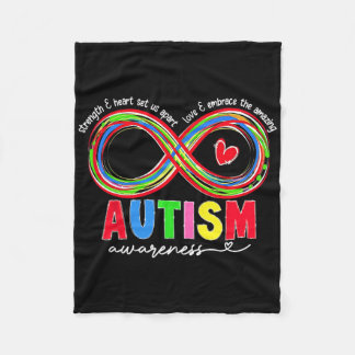 Autism Awareness Strength And Heart Set Us Apart 5 Fleece Blanket