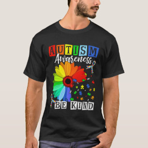 Autism Awareness Sunflower Choose Kindness Mum Kid T-Shirt