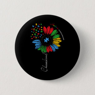 Autism Awareness Sunflower Kids Choose Kind Autism 6 Cm Round Badge