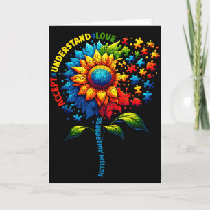 Autism Awareness Sunflower Men Women Kids Autism S Card