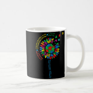 Autism Awareness Sunflower Puzzle Accept ASD Women Coffee Mug