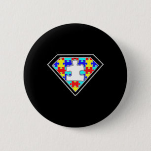 Autism Awareness Superhero Autism Gifts Boys Teach 6 Cm Round Badge