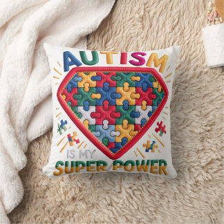 Autism Awareness Superhero Shield | Autism Is My S Cushion