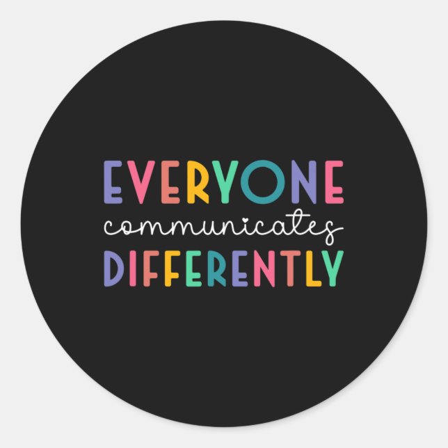 Autism Awareness Support1  Classic Round Sticker (Front)