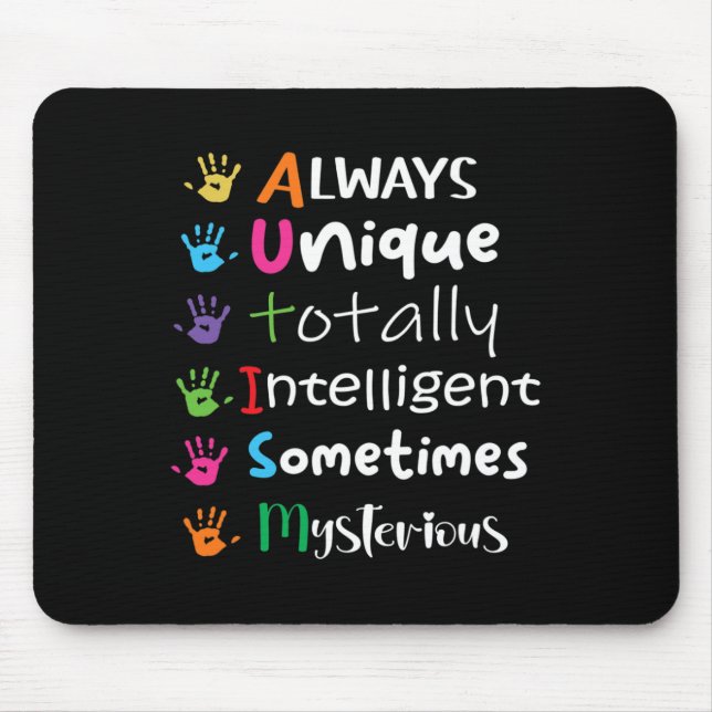 AUTISM AWARENESS Support Autism Kids for Mum Dad 1 Mouse Mat (Front)