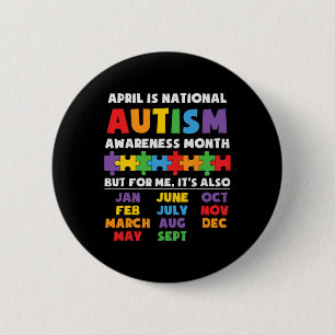 Autism Awareness Support Autism Kids For Mum Dad 2 6 Cm Round Badge