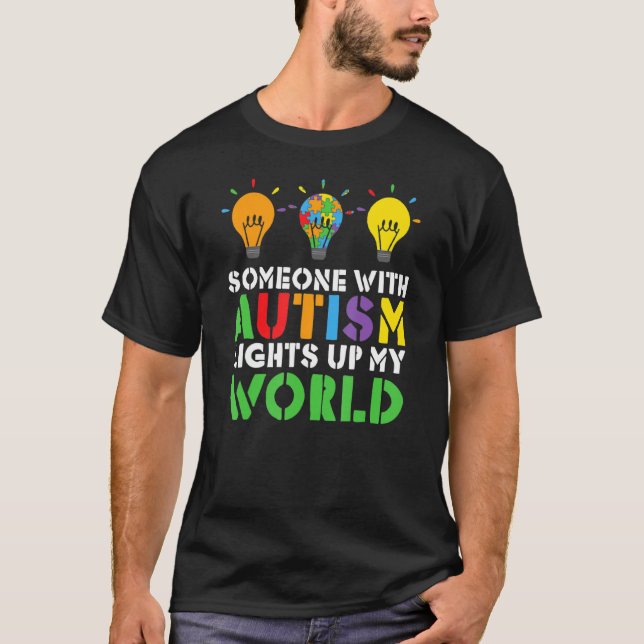 Autism Awareness Support Autism Kids For Mum Dad 6 T-Shirt (Front)