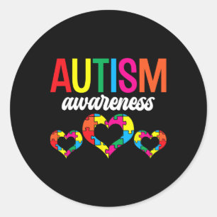 Autism Awareness Support Autist Autists Autistic A Classic Round Sticker