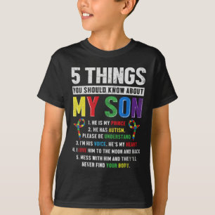 Autism Awareness Support Autistic Child Son Kids F T-Shirt